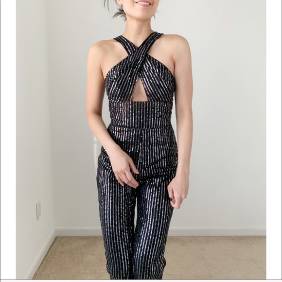 Sequins wrap romper Jumpsuit - Picture 6 of 7